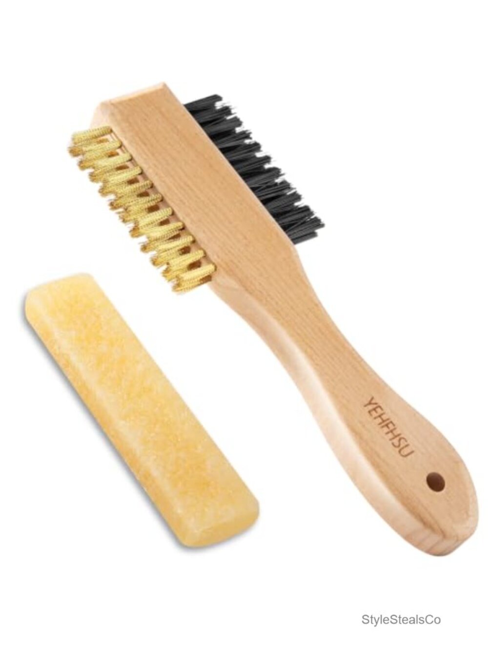2-Piece Suede Brush and Eraser Kit for Shoes, Dry Cleaning